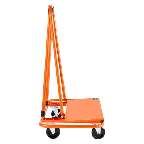 VEVOR Heavy-Duty Panel Dolly, Drywall Cart Features 45.28" x 21.8" Deck & 5" Swivel Wheels, Drywall Sheet Cart, Handling Wall Panel, Sheetrock, Lumber, Ideal for Garage, Home, Warehouse