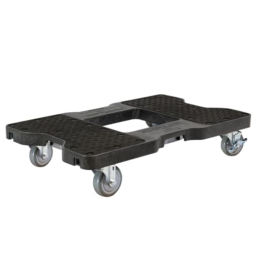 SNAP-LOC, Heavy Duty Moving Dolly 4 Wheels, 1,500 lb, OPS Dollies for Moving Cargo with Steel Frame, E Strap Attachment Included, Made in USA, Black - style: Heavy Duty Moving Dolly 4 Wheels, Black