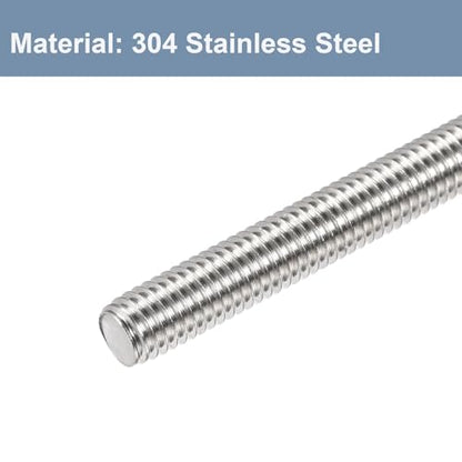 M6 x 150mm Fully Threaded Rod & Studs, 304 Stainless Steel Right Hand Threads Rods, M6-1 Thread Pitch for Anchor Bolts, Clamps, Hangers and U-Bolts 4pcs 【with Nuts】 - size: 6-Inch