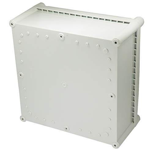 Zulkit Junction Box ABS Plastic Dustproof Waterproof IP67 Junction Boxes Universal Electrical Project Enclosure DIY Electronic Project Box Grey 11.02 x 11.02 x 5.12 inch (280 x 280 x 130 mm) - size: 11.02" x 11.02" x 5.12"