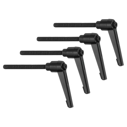 uxcell 4Pcs M6 x 60mm Adjustable Knobs Handle Male Thread Push Button Ratchet Quick Release Locking Rotating Bolt for Lathe Machinery, Black - size: M6 x 60mm