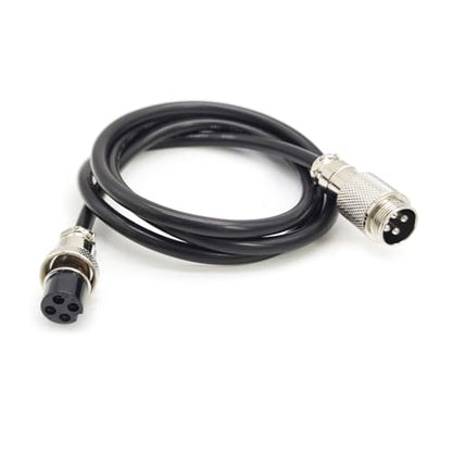 3.28 ft GX20 4 Pin Male to Female Cable, GX20 4Pins Female to Male Head Aviation Cordset Electrical Connector Panel Mount Circular Metal Adapter Cordset for Ships 7A 200V 17AWG (1meter) - size: GX20 4Pin
