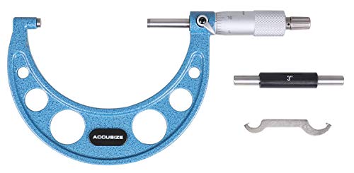Accusize Outside Micrometer, 3-4in x 0.0001in, EG00-0004 - size: 3-4"