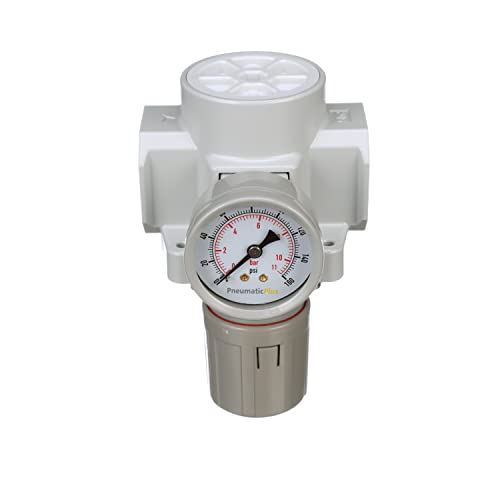 PneumaticPlus SAR600-N10BG Compressed Air Pressure Regulator, 1" NPT - size: 1" NPT