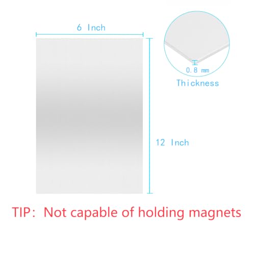 304 Stainless Steel Sheets Metal, 304 Stainless Steel Plates, Stainless Steel Shim Stock Plates,Metal Sheets for Crafting, Stovetop, Snow Frosted Surface (2, 0.8mm Thick, 12 x 6 Inch) - color: 0.8mm Thick, size: 12 x 6 Inch