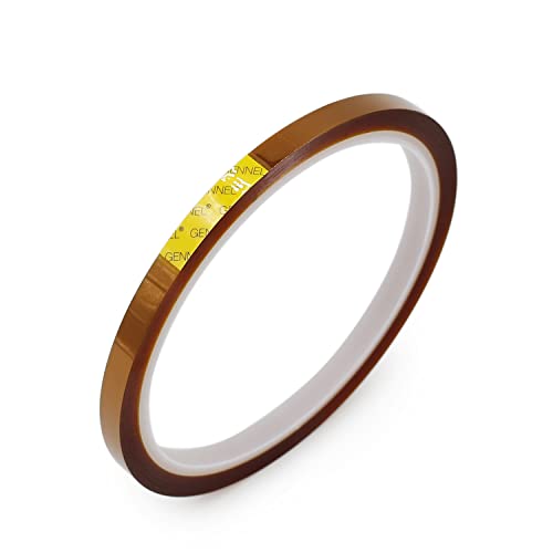 6mm x 33M (0.24" x 108ft) High Temperature Resistant Polyimide Tape - size: 6mm