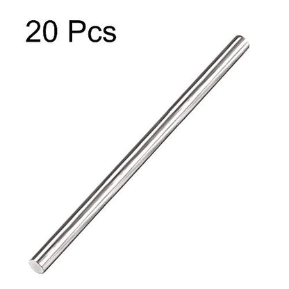 uxcell 4mm x 75mm 304 Stainless Steel Solid Round Rod for Drift Punches DIY Craft Model Plane Model Ship Model Cars - 20pcs - size: 4mm x 75mm
