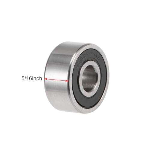 TOP-VIGOR 10Pcs 1602-2RS Deep Groove Ball Bearings, Z2 1/4 Inch x 11/16 Inch x 5/16 Inch Double Sealed Industrial Bearings, Chrome Steel Skateboard Bearings for Electrical Instrument Equipment - size: 1602-2RS, 1/4″x11/16″x5/16″