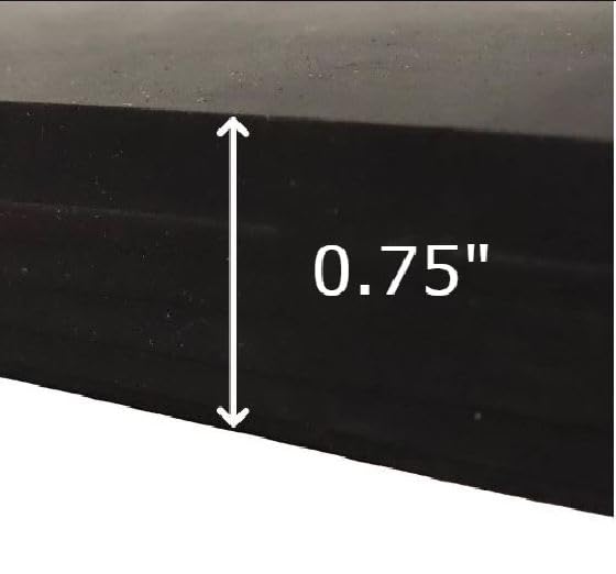 Neoprene Commercial Grade, Black, 60A, 0.75" x 3" x 3" (2 Pack)