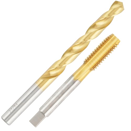 1/2-13 Ti-Coated Tap and 27/64 Drill Bit Set - size: SAE 1/2"-13 Tap & 27/64" Drill
