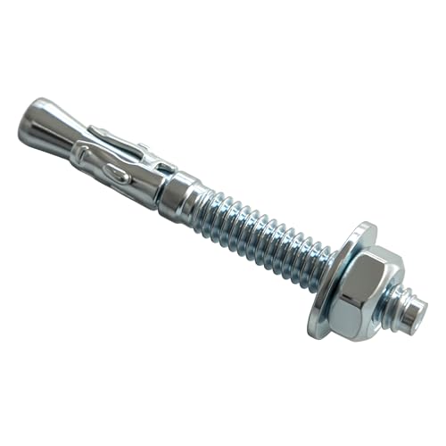 1/4" x 2-1/4" Wedge ANCHORPZ - Concrete Anchor Carbon Steel Wedge Anchor with Excellent Anti-Rust Performance 10PC - size: 1/4"x2-1/4"
