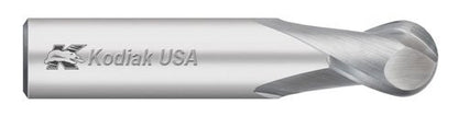 Kodiak Cutting Tools LD-B4PZ-OVEL USA Made Micrograin Carbide Ball Nose End Mill Set, 2 Flute, 1/8" to 1/2" (Pack of 6)