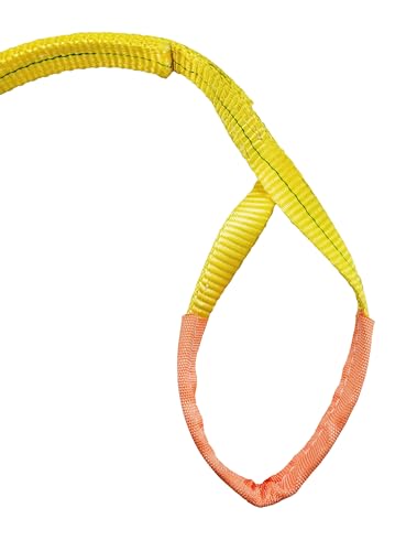 Everest C1128 1" x 6' Flat Sling Eye to Eye/Lifting Sling for Construction, Lifting, Moving, Hoisting - Strap Heavy Duty - 1-Pack 3200lbs WLL