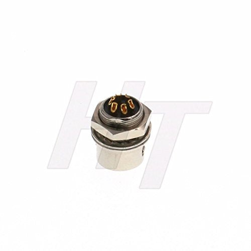 HangTon Panel Mount Metal Connector Circular Push Pull Electrical Industrial Socket (6 Pin, Male) - color: Male, size: 6 Pin