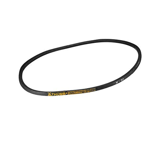 uxcell K-31 V Belt Machine Transmission Rubber, Black Replacement Drive Belt 31 inch Outer Girth 8mm Width 6mm Height JIS Standard - size: 31"