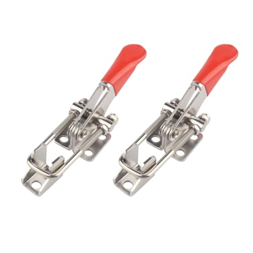 2Pcs Heavy Duty Toggle Clamp Capacity 400LBs, 304 Stainless Steel Adjustable U Bolt Holding Quick Release Latch 40323