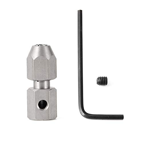 2PCS CNC Stainless Steel 3.17/4/5/6mm RC Flex Collet Coupler Flexible Coupling Motor Shaft Locker for DIY RC Boat Submarine Motor Shaft Flex Cable (4mm to 4mm) - color: 4mm to 4mm