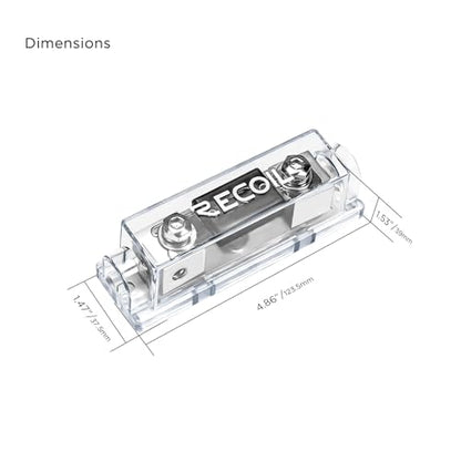 RECOIL ZAFH2-200 in-line ANL Fuse-Holders 1 X 0/2/4 Gauge Input & Output