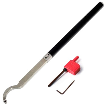 Swan Neck Hollower Tools Bar Wood Turning Tool Set Carbide Tipped Lathe Chisel with Ci3 12mm Round Carbide Insert Cutter for Wood Hobbyist or DIY or Carpenter