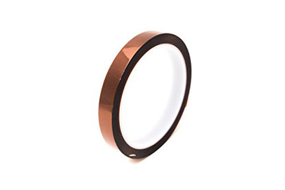 Bertech High Temperature Tape, 3-Pack, 1 Mil Thick, 1/2 Inch Wide x 36 Yards Long, Polyimide Film with Silicone Adhesive, 500°F Resistance - size: 3-Pack