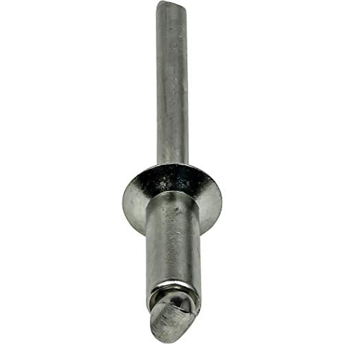 Fastenere Pop Rivets -3/16" x 1/2" (50 pcs) Heavy Duty, Open-End, Stainless Steel, Dome-Head Blind Rivets, Corrosion-Resistant, High Tensile & Shear Strength, 6-8 Gap .376" - .500" - size: 3/16" x 1/2" (6-8) (50 Pack)