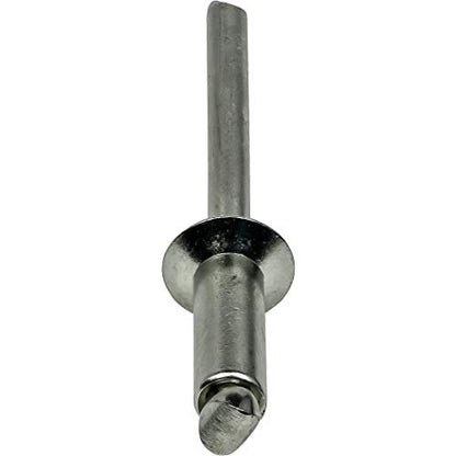 Fastenere Pop Rivets -3/16" x 1/2" (50 pcs) Heavy Duty, Open-End, Stainless Steel, Dome-Head Blind Rivets, Corrosion-Resistant, High Tensile & Shear Strength, 6-8 Gap .376" - .500" - size: 3/16" x 1/2" (6-8) (50 Pack)