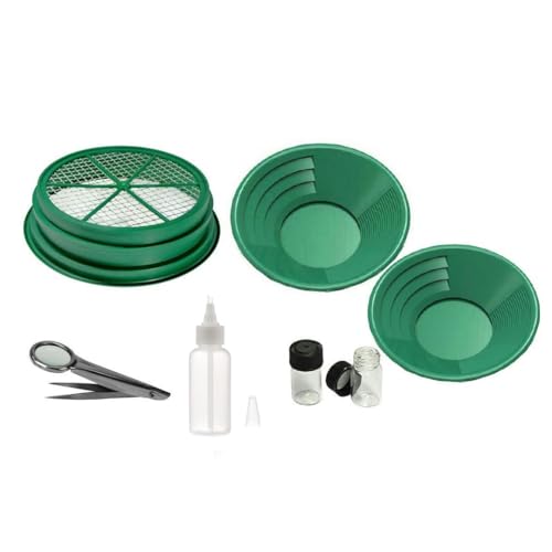 SE Gold Panning Kit - Complete Prospecting Set with Pans, Sieves, and More - Ideal for Beginners, Enthusiasts, Hobbists (GP5-KIT107) - size: GP5-KIT107