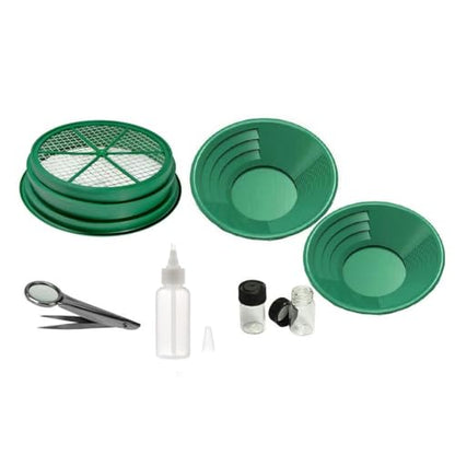 SE Gold Panning Kit - Complete Prospecting Set with Pans, Sieves, and More - Ideal for Beginners, Enthusiasts, Hobbists (GP5-KIT107) - size: GP5-KIT107