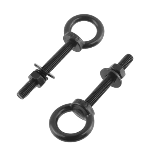 Antrader Lifting Shoulder Eye Bolts,M8 Eye Bolt,M8 x 60mm,Black,6 Sets - size: M8 x 60mm