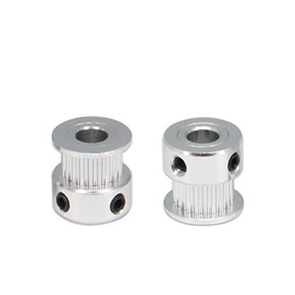 2PCS Set GT2 Synchronous Wheel 20&80 Teeth 6.35mm Bore Aluminum Timing Pulleys with 2PCS Length 250mm Width 6mm Belt (20-80T-6.35B-6) - style: 20-80T-6.35B-6
