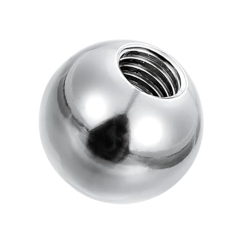 PATIKIL M8 x 23mm Ball Nuts Knob, 304 Stainless Steel Round Solid Silver Light Fixture Decorative Screw Cap Cover Machinery Hardware - size: M8x23mm
