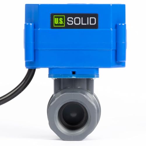 U.S. Solid 3/4" Motorized Ball Valve with US Plug 110VAC UPVC Electrical Ball Valve, Auto Return, Normally Closed - size: 3/4 inch, style: UPVC