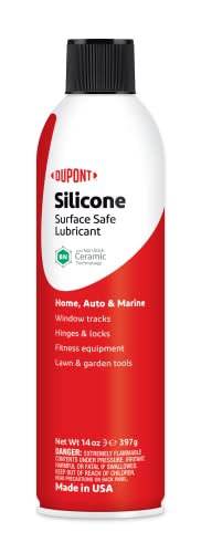 CRC Heavy Duty Silicone Lubricant, 11 Wt Oz, Clear Colorless Liquid & Dupont™ Silicone - Surface Safe Lubricant Aerosol, 14 oz