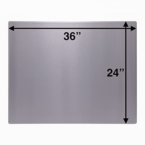 Stainless Steel Backsplash, 36" x 24" with Formed Edges