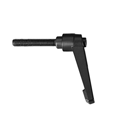 uxcell 5pcs Adjustable Clamping Lever Handle M8 x 60mm Metric Black Oxide Carbon Steel Male Threaded Stud Hand Knobs Ratchet Rotating Screw Handles Bolts with Locking Lever Black - size: M8 x 60mm