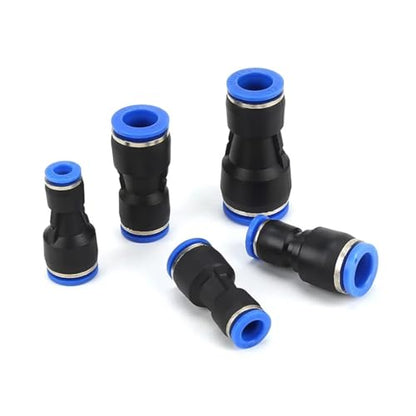 Reducer Push to Connect Fitting, 1/2" to 3/8" Tube OD, Reducing Pneumatic Quick Connector Coupler (Pack of 10) - size: 1/2"-3/8“ Tube OD