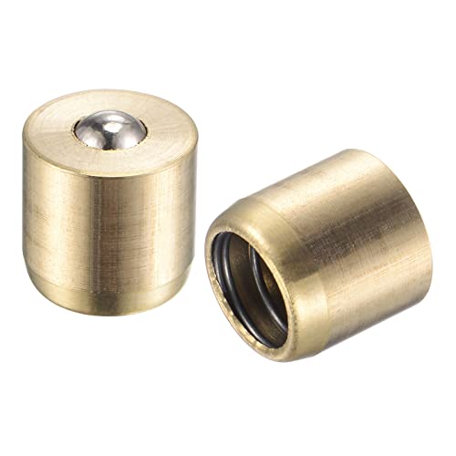 uxcell Brass Push Button Grease Oil Cup 12x12mm Ball Oiler for Lubrication System 10Pcs - size: 12x12mm