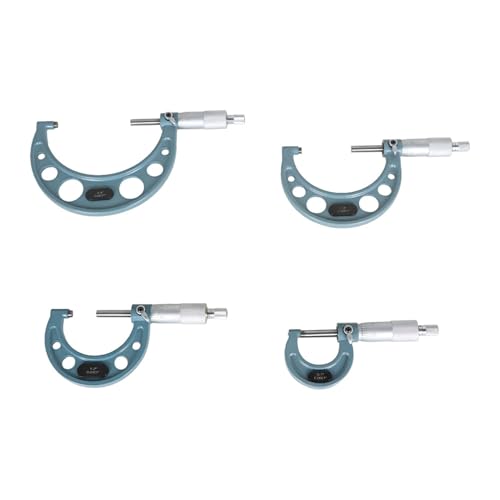 4Pcs Outside Micrometer Set 0-4 Inch C-Type Measuring Tool