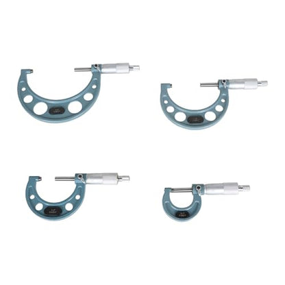 4Pcs Outside Micrometer Set 0-4 Inch C-Type Measuring Tool