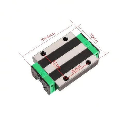2Pcs HGW25 - HA Carriage Slider Block 25mm HGW25 CNC Square Linear Guide Rail Kit, High Assembly, Longer and Flange Slider for CNC Machine - size: 25, style: HGW-HA