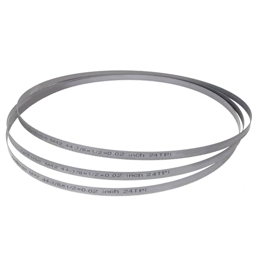 44-7/8-Inch Portable Bandsaw Blades 24 TPI, 44-7/8" x 1/2" x .020" Replacement for Milwaukee 48-39-0531 and DeWalt DW3984 Band Saw Blades 3-Pack - size: 24TPI