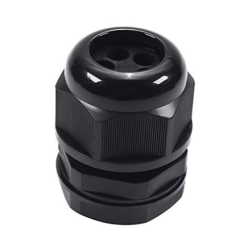 Fielect M25 Cable Gland 5 Holes Waterproof Nylon Joint Adjustable Locknut for 3-6mm Dia Wire 1Pcs - color: 5 15mm 25mm