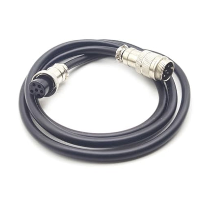 3.28 ft GX20 6 Pin Male to Female Cable, GX20 6Pins Female to Male Head Aviation Cordset Electrical Connector Panel Mount Circular Metal Adapter Cordset for Ships 5A 200V 18AWG (1meter) - size: GX20 6Pin