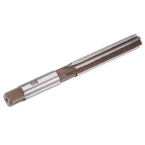 uxcell 5/8" Hand Reamer H8 Accuracy Alloy Tool Steel 6 Flutes Straight Shank Milling Cutter Tool - size: 5/8"