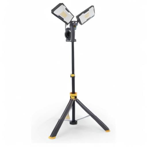 LUTEC Upgraded 6290Max 11000 Lumen 92W Dimmable LED Work Light with Stand - color: Black-Max-11000LM