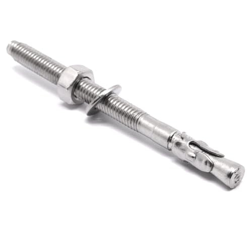 1/4" x 3-1/4" Concrete Anchors, Stainless Steel Wedge Anchors Concrete Bolts Heavy Duty Fasteners for Cement (20pcs) - size: 20pcs 1/4" x 3-1/4"