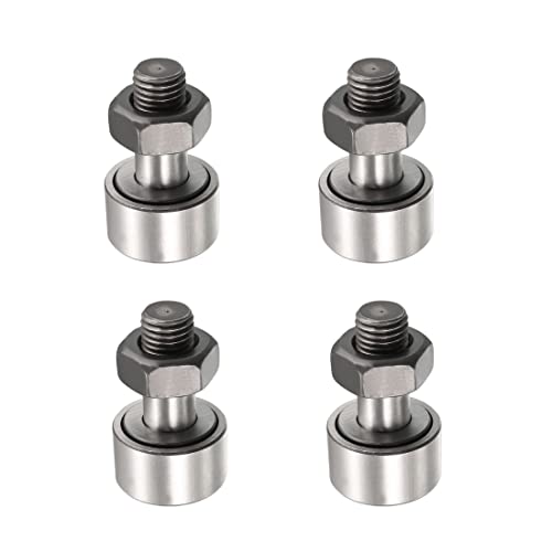 Cam Follower Track Runner Bearings, CF8/KR19 Needle Roller Bearing 19mm Roller Diameter Stud Type Track Cam Followers for Machine Tool Guide Rail and 3D Printers 4pcs - size: CF8/(KR19)