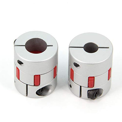 2PCS 8mm to 12mm Aluminium Plum Flexible Shaft Coupling Diameter25mm Length30mm 8x12mm Motor Connector Flexible Coupler for 3D Printer CNC Machine and Servo Stepped Motor（8x12mm） - size: 8x12mm, style: D25 L30