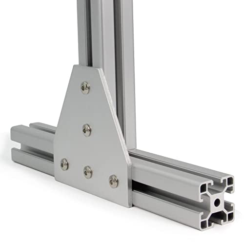 8PCS Corner Bracket Plate Outside Joining Plate for 4040 Series Aluminum Profile 3D Printer Frame (T-Silver-4040) - style: T-Silver-4040