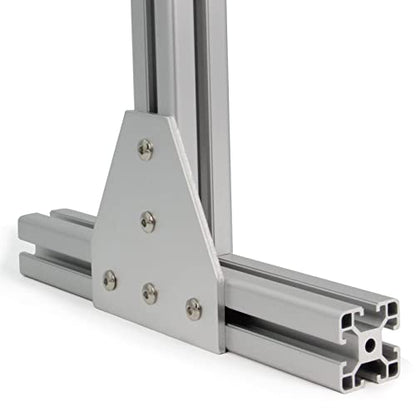 8PCS Corner Bracket Plate Outside Joining Plate for 4040 Series Aluminum Profile 3D Printer Frame (T-Silver-4040) - style: T-Silver-4040